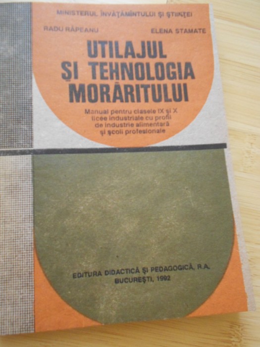 RADU RAPEANU--UTILAJUL SI TEHNOLOGIA MORARITULUI foto mare RADU RAPEANU--UTILAJUL SI TEHNOLOGIA MORARITULUI foto mare