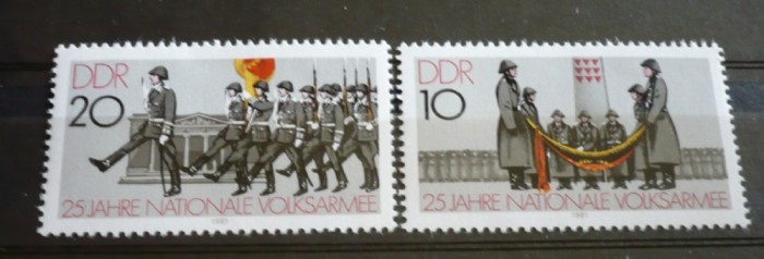 Germania (DDR) 1981 ? ZIUA ARMATEI, serie nestampilata AM7 Germania (DDR) 1981 ? ZIUA ARMATEI, serie nestampilata AM7