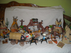 Playmobil - Wild West - 3870 Camp Thunder + 4012 Indiens canoe foto