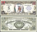 !!! SUA = FANTASY NOTE = 21 , BLACKJACK - 2012 - UNC / SERIA CASINO