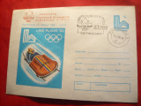 Plic ilustrat Lake Placid 1980 , stamp. speciala Expozitie Olimpica , cod 69/80