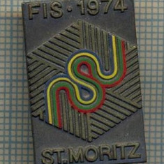 ZET 616 INSIGNA SPORTIVA -FIS. 1974 ST. MORITZ -CAMPIONATUL MONDIAL DE SKI(SCHI)