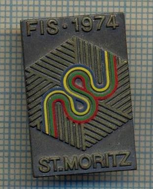 ZET 616 INSIGNA SPORTIVA -FIS. 1974 ST. MORITZ -CAMPIONATUL MONDIAL DE SKI(SCHI) foto