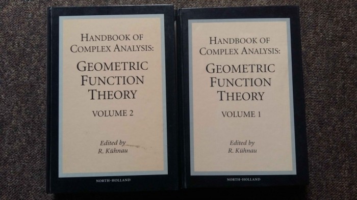 Handbook of Complex Analysis: Geometric Function Theory - R. Kuhnau (2 vol.) foto mare Handbook of Complex Analysis: Geometric Function Theory - R. Kuhnau (2 vol.) foto mare