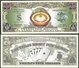 SUA = FANTASY NOTES = RULETA - 2012 - UNC / SERIA CASINO