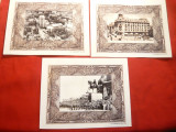3 Fotografii - Copii -Ilustrate interbelice rare Bucuresti ,21x16,5 cm