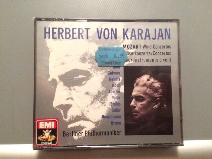 MOZART- KARAJAN/Berliner -3CD BOX (1990/EMI/W.GERMANY) - CD ORIGINAL/Sigilat/Nou foto mare MOZART- KARAJAN/Berliner -3CD BOX (1990/EMI/W.GERMANY) - CD ORIGINAL/Sigilat/Nou foto mare