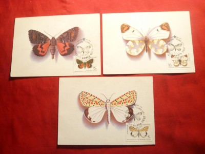 Set 6 Ilustrate - Fluturi - URSS 1986 foto