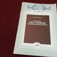 N ONCESCU - PROFESORUL SAVA ATHANASIU INDRUMATOR AL GEOLOGIEI ROMANESTI