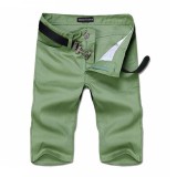 Cumpara ieftin Pantaloni Scurti Barbati Bumbac Verde Inchis, Marimea 36 (Talie 88cm) - Bermude Barbati Vara