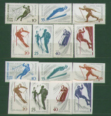 Romania 1961 Sporturi de munte - serie dant si nedant. neuzate MNH LP514, 514a foto