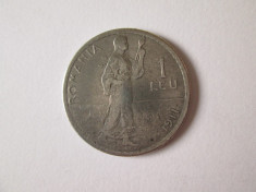 1 Leu 1911 argint foto