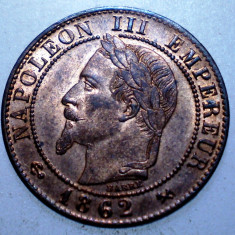 F.227 FRANTA NAPOLEON III 1 UN CENTIME 1862 K AUNC