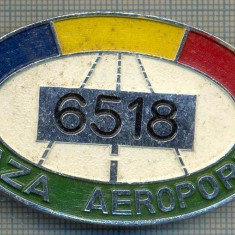 ZET 640 INSIGNA TEMATICA AVIATIE - ,,PAZA AEROPORT - 6518" - ROMANIA