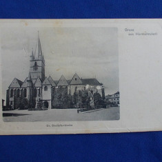 CARTE POSTALA * BISERICA EVANGHELICA SIBIU / HERMANNSTADT - KARL GRAEF