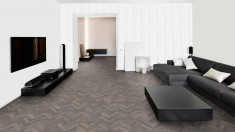 Parchet laminat model herringbone foto