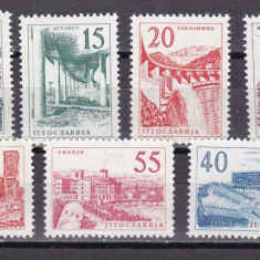 Iugoslavia 1959 orase arhitectura industrie MI 891-97 MNH w44