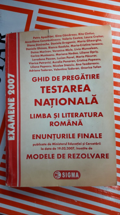 TESTAREA NATIONALA LIMBA SI LITERATURA ROMANA ENUNTURI FINALE