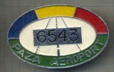 ZET 635 INSIGNA TEMATICA AVIATIE - ,,PAZA AEROPORT - 6543&quot; - ROMANIA