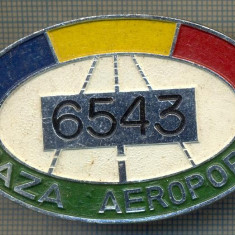 ZET 635 INSIGNA TEMATICA AVIATIE - ,,PAZA AEROPORT - 6543" - ROMANIA