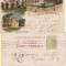 Salutari din Romania-Campina, Bucuresti, Buftea- Palatul Stirbei - litografie