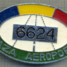 ZET 637 INSIGNA TEMATICA AVIATIE - ,,PAZA AEROPORT - 6624" - ROMANIA