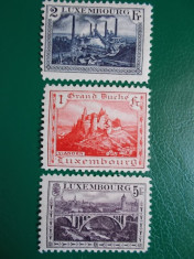 Luxemburg 1921 55 Euro vederi castele peisaje - serie nestampilata MH foto