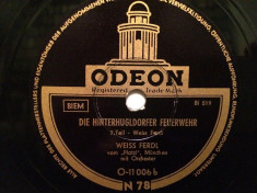 WEISS FERDL - HINTERHUGLDORF(ODEON/GERMANY) - DISC PATEFON/GRAMOFON/Stare F.Buna foto