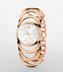 NOU Ceas de dama CK Calvin Klein rose gold elegant ocazie fashion curea metalica foto