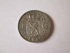 Olanda 1 Gulden 1955 Argint foto