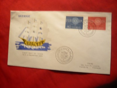 Plic FDC Europa CEPT 1960 Suedia foto