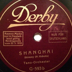 LUCKY HOURS/SHANGHAI (1910/DERBY/GERMANY) - DISC PATEFON/GRAMOFON/Stare F.Buna