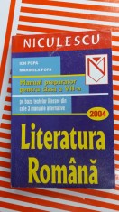 LITERATURA ROMANA MANUAL PREPARATOR PENTRU CLASA A VII A , POPA