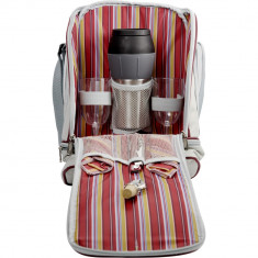 Set rucsac de picnic pentru 2 persoane + accesorii, Multicolor foto