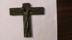 PVM - Crucifix SPLENDID INEDIT mai vechi detalii minunate bronz foto