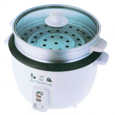 Aparat pentru gatit orez si legume MD, 700W, vas 1.8L detasabil, functie mentinere la cald, alb, 00627 foto