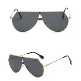 Ochelari De Soare Unisex Fashion - Supradimensionati Cu Lentila Plata - Model 4, Supradimensionat, Protectie UV 100%