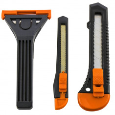 Set 3 cutter FX Tools, 9mm, 18mm, 50mm, orange foto