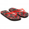 Papuci cu buline si imprimeu cirese, Negru/Rosu, pentru fete, 91180BLK28