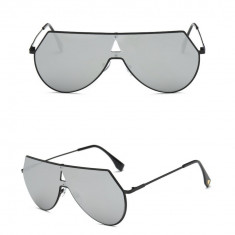 Ochelari De Soare Unisex Fashion - Supradimensionati Cu Lentila Plata - Model 3