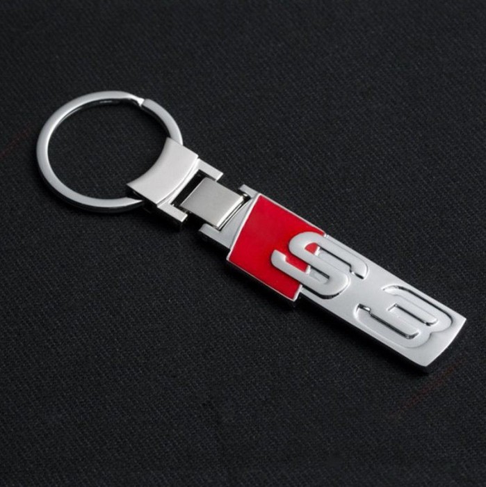 Breloc metalic tema auto pentru audi S 3 + cutie simpla cadou