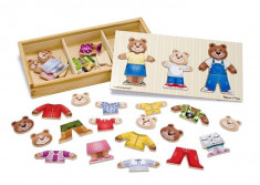 Melissa &amp;amp; Doug Set De Joaca Imbraca Familia De Ursuleti foto