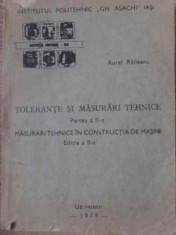Tolerante Si Masurari Tehnice Partea A Ii-a Masurari Tehnice - Aurel Raileanu ,397706 foto