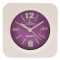 Ceas de masa cu alarma Commodoor, Quartz, Alb/Violet, 47150PU