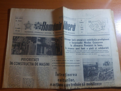 ziarul romania libera 3 iunie 1978-articol despre loc. baia de fier jud. gorj foto