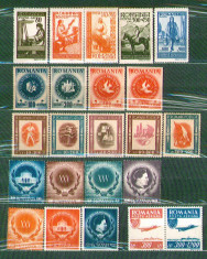 Romania 1946 - serii neuzate, MNH LP 193, 197, 200,202,204 foto