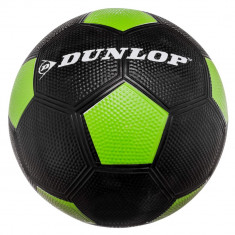 Minge fotbal Dunlop, Indoor/Outdoor, Negru/Verde, 12436GR foto