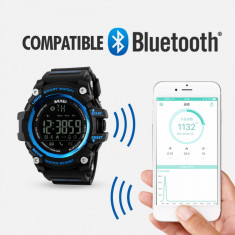 Ceas Bluetooth Skmei, ceas smart sport, Numara pasii, km, calorii, fitness foto