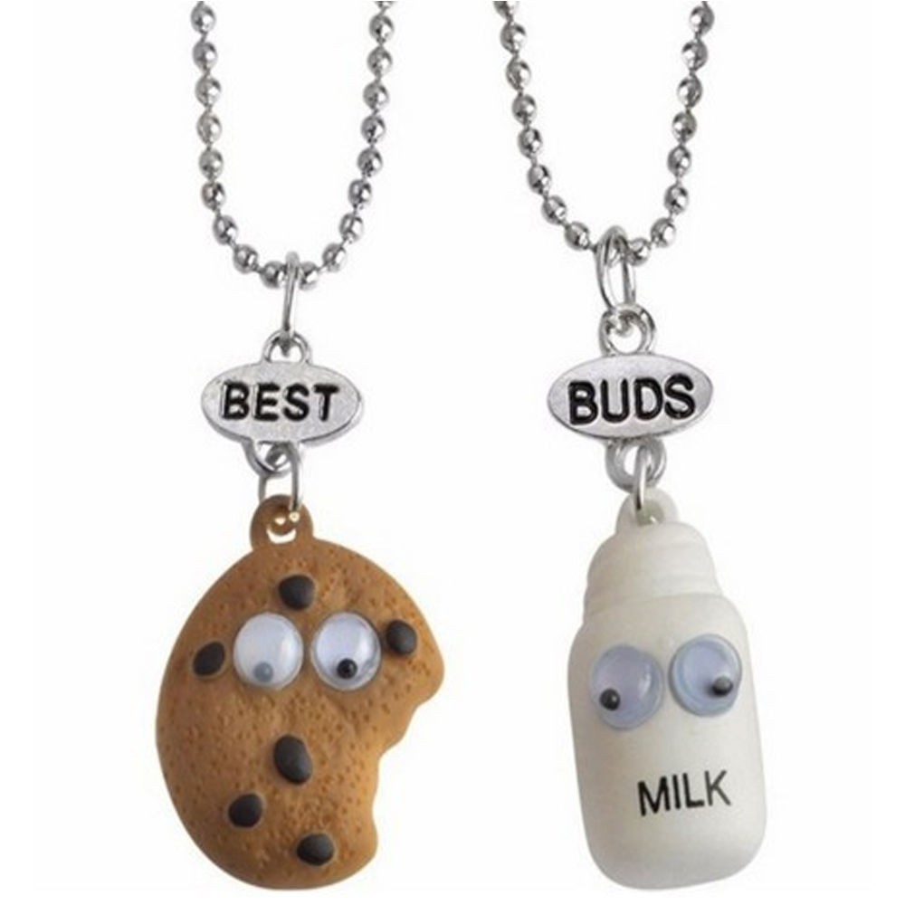 Pandantiv / Colier / Lantisor BFF - SET BEST FRIENDS / BEST BUDS- Milk  Cookie | Okazii.ro