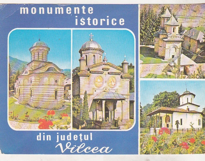 bnk cp Jud Valcea - Monumente istorice - necirculata - marca fixa foto mare bnk cp Jud Valcea - Monumente istorice - necirculata - marca fixa foto mare